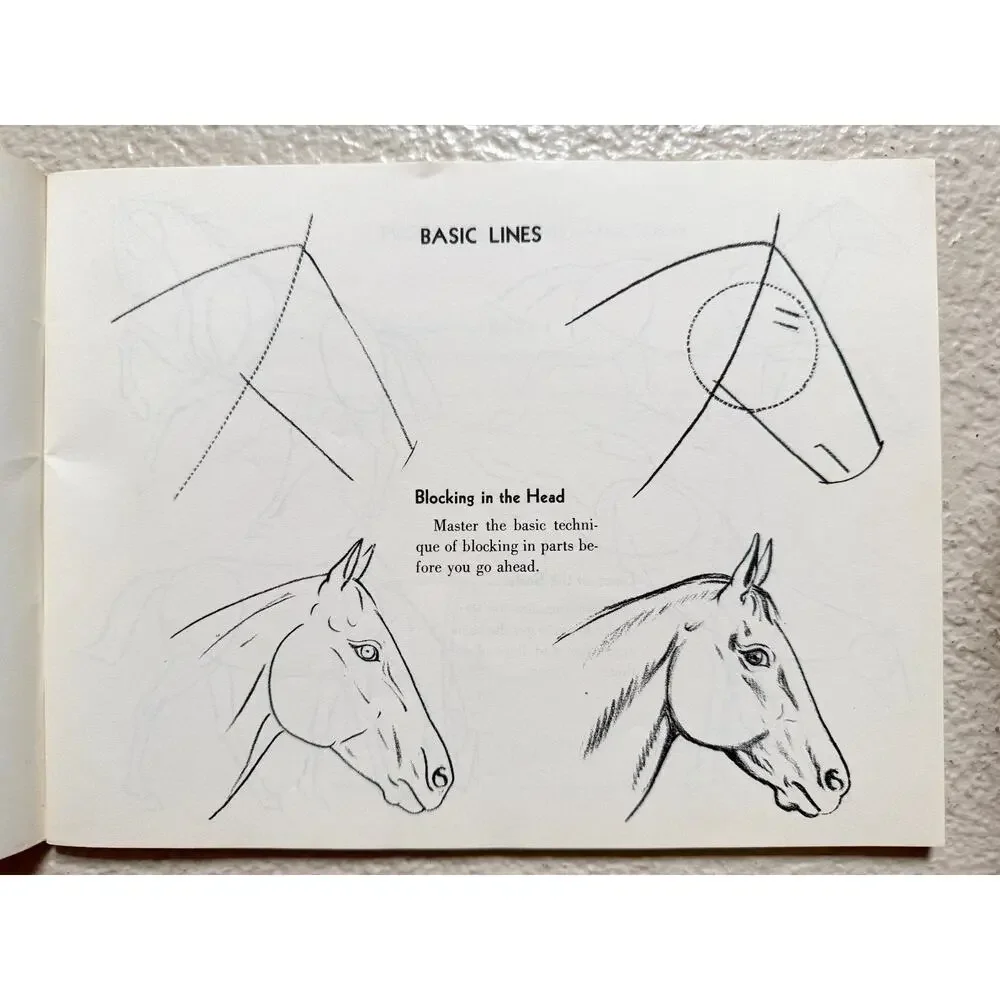 Drawing Horses Victor Perard 1956 Pitman Art Book #16 Equestrian